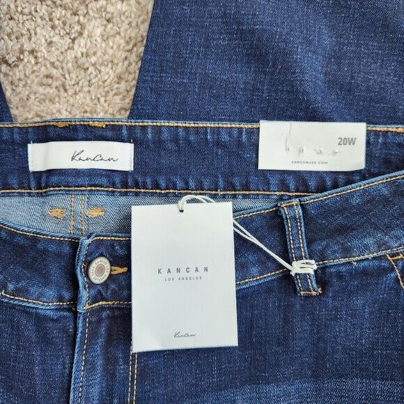 Kancan High Rise Dark Wash Blue Jeans - Picture 4 of 9